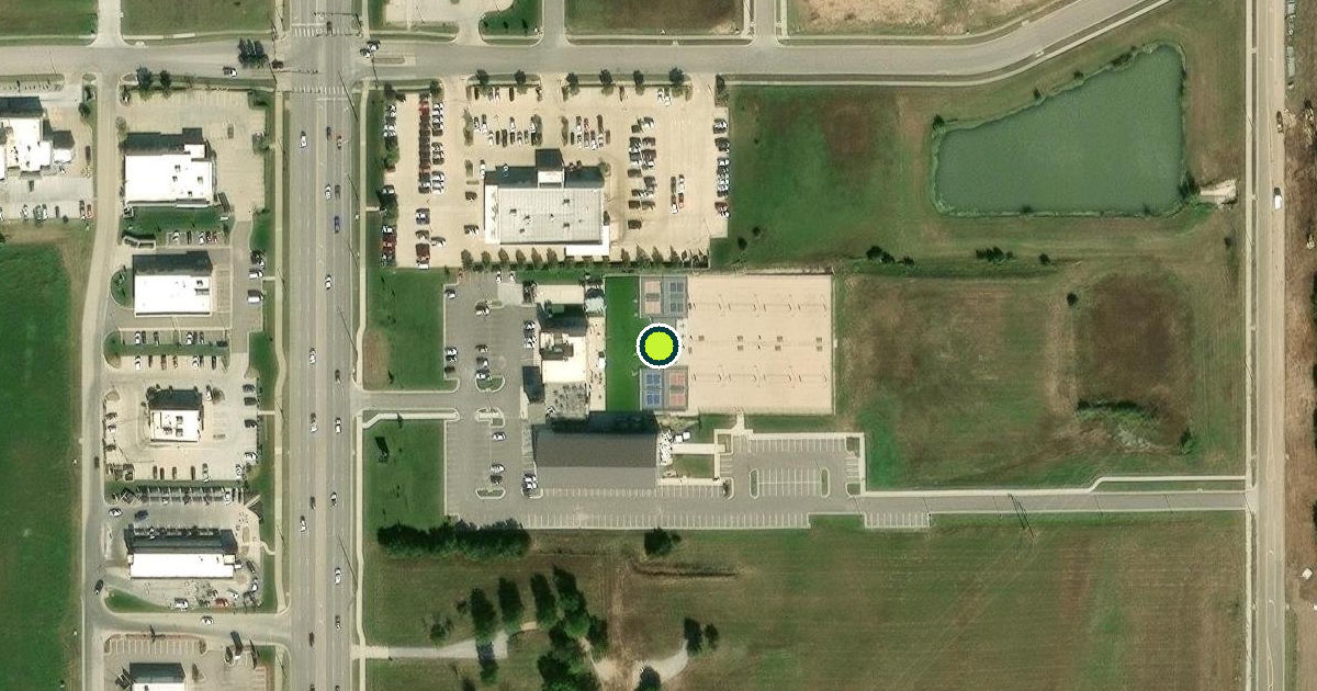 Satellite view of Derby Pickleball Courts