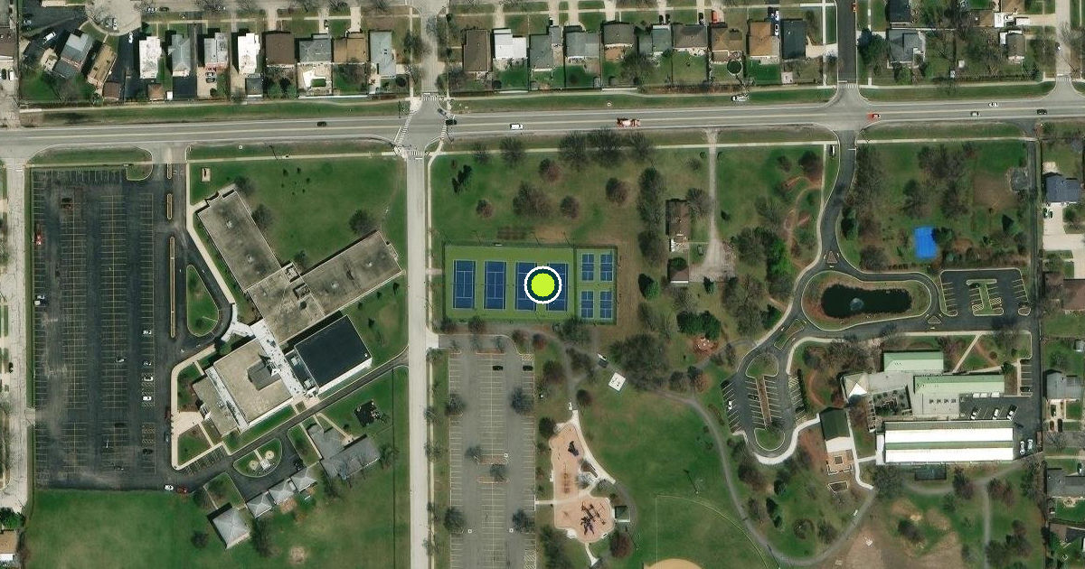 Satellite view of Des Plaines Pickleball Courts