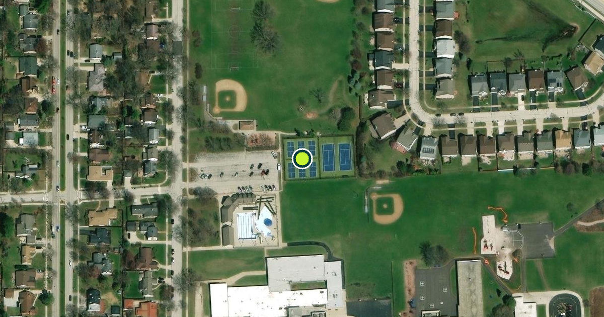 Satellite view of Des Plaines Pickleball Courts