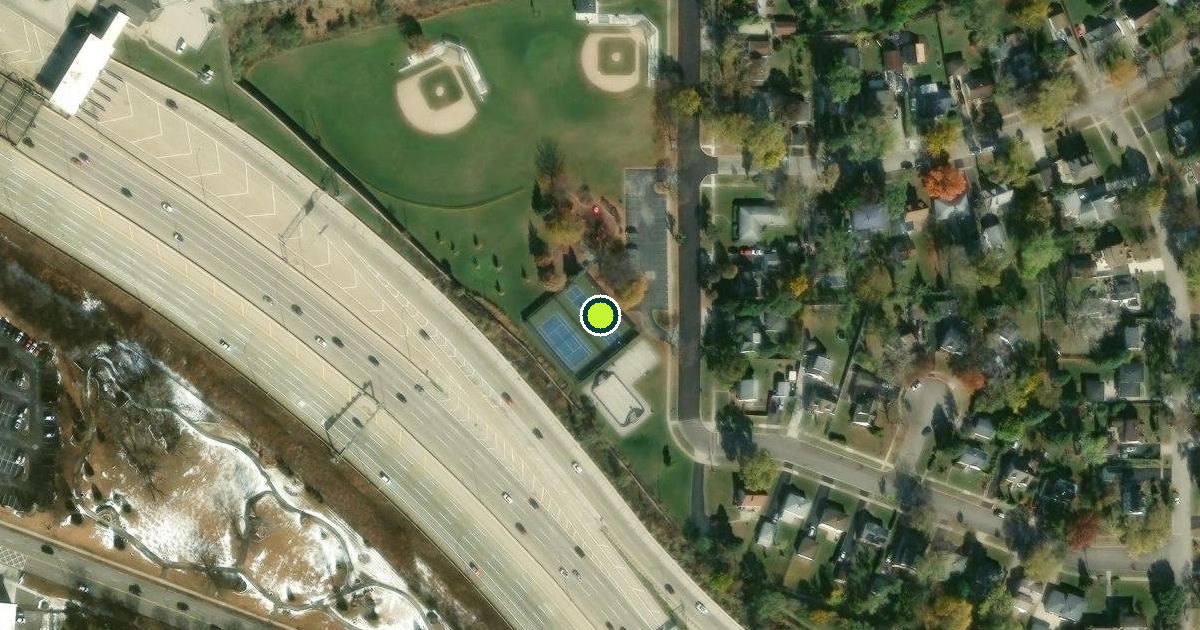 Satellite view of Des Plaines Pickleball Courts
