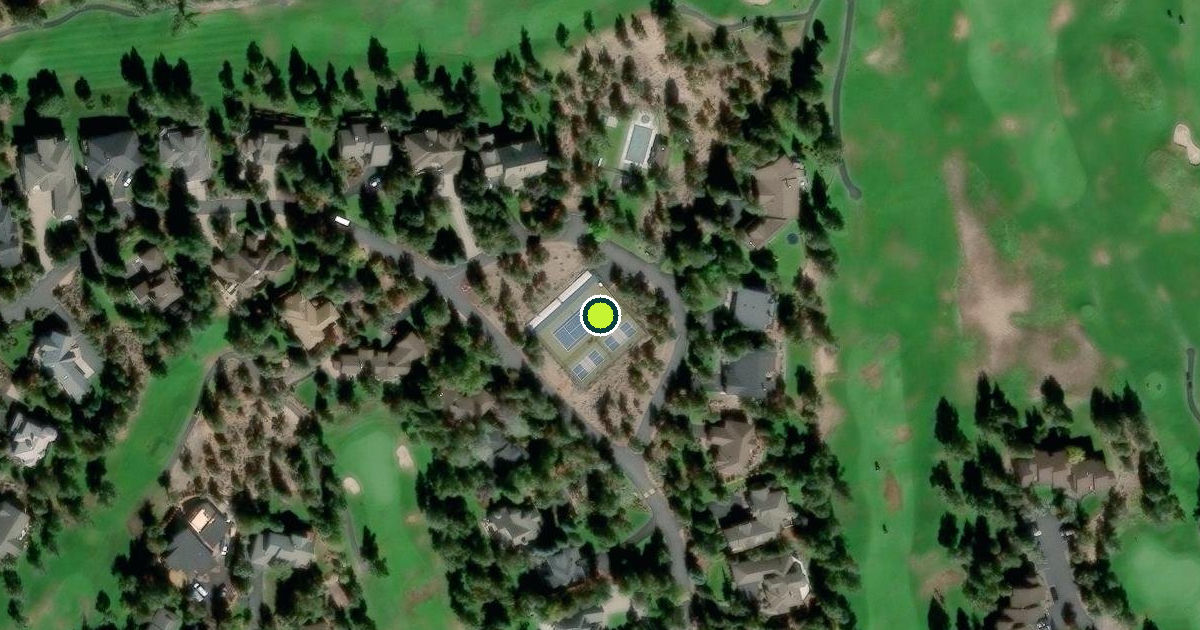 Satellite view of Deschutes County Pickleball Courts