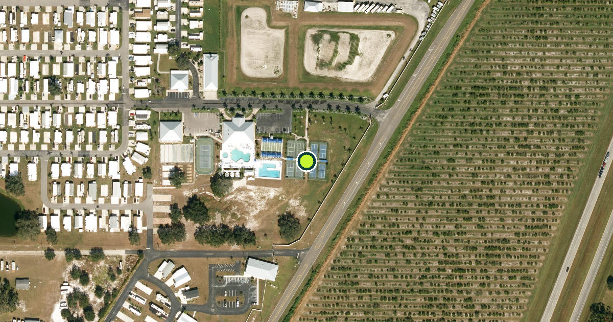 Satellite view of DeSoto County Pickleball Courts