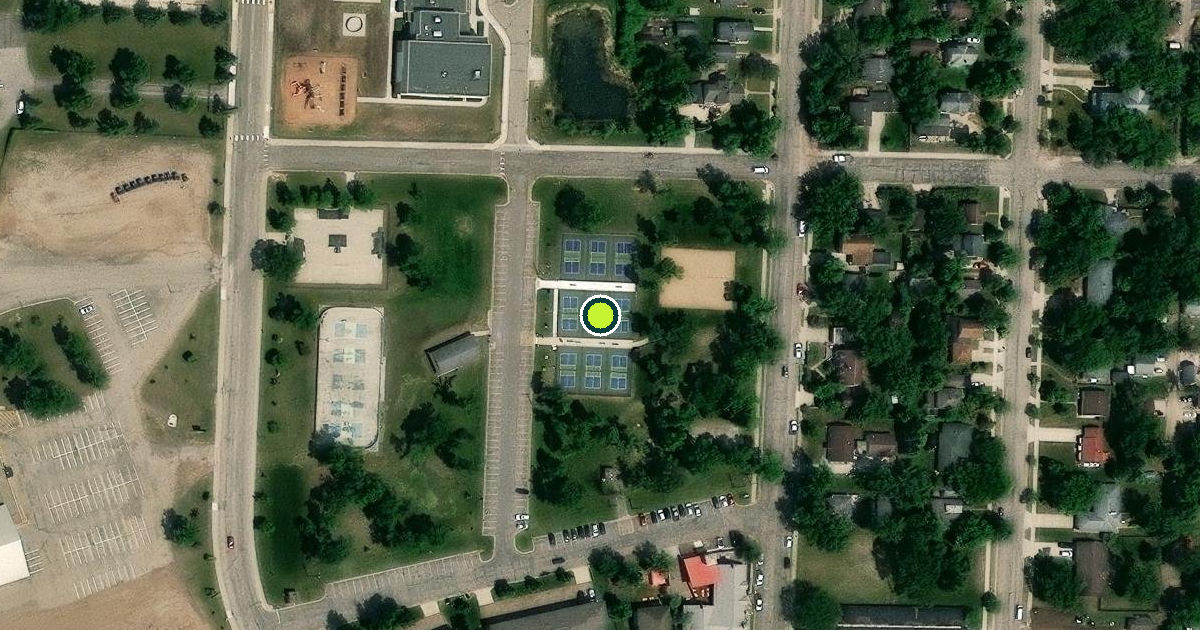Satellite view of Detroit Lakes Pickleball Courts