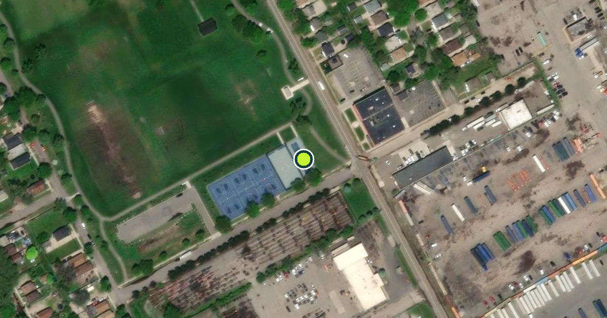 Satellite view of Detroit Pickleball Courts