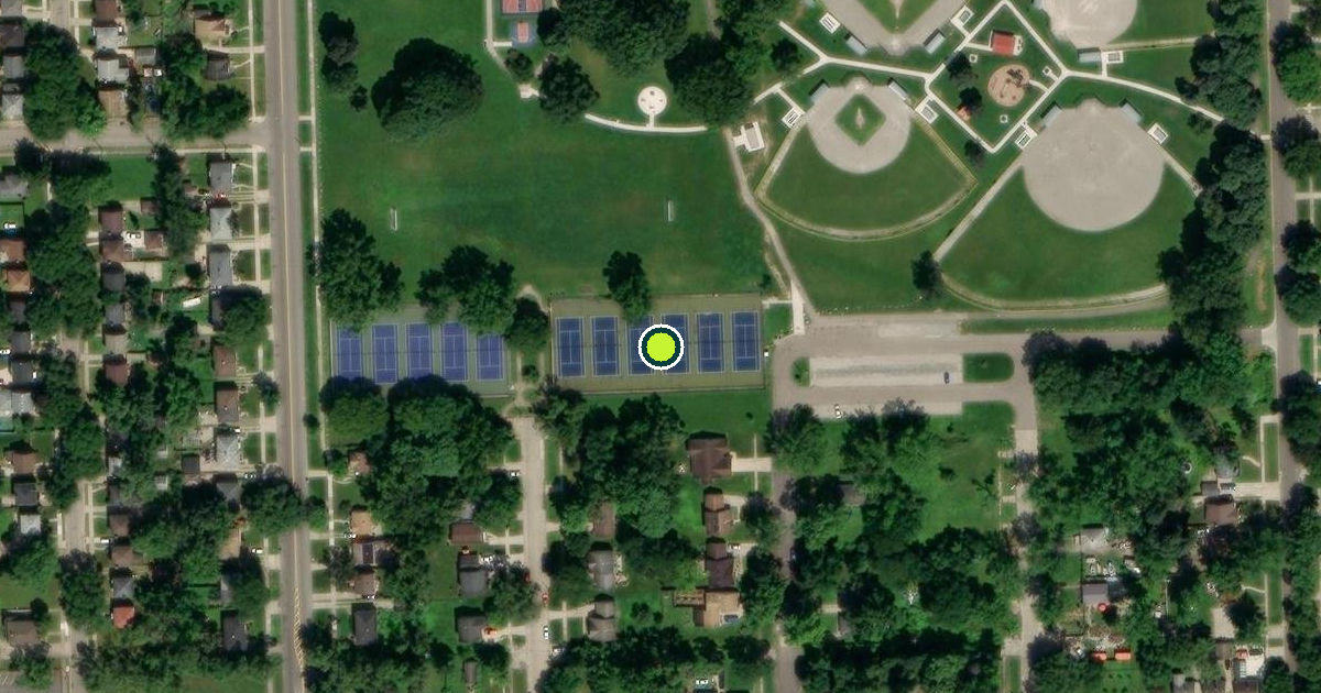 Satellite view of Detroit Pickleball Courts