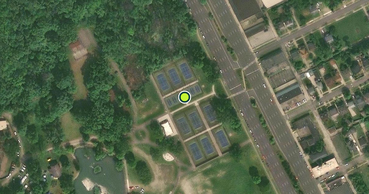 Satellite view of Detroit Pickleball Courts