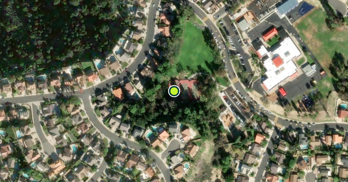 Satellite view of Diamond Bar Pickleball Courts