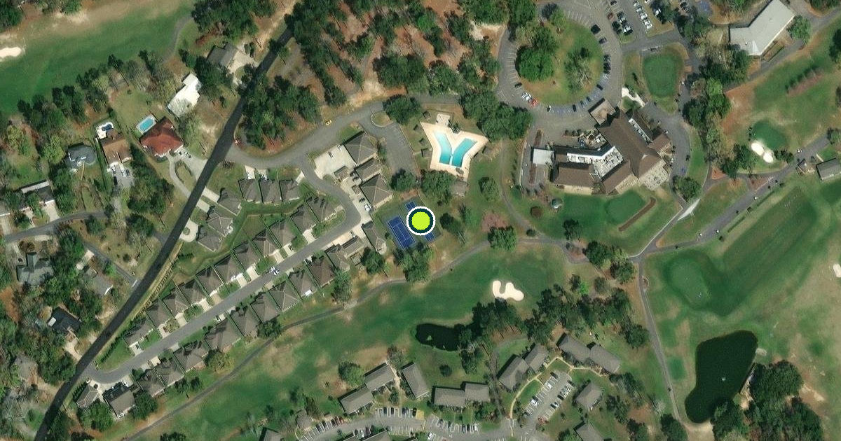 Satellite view of Diamondhead Pickleball Courts