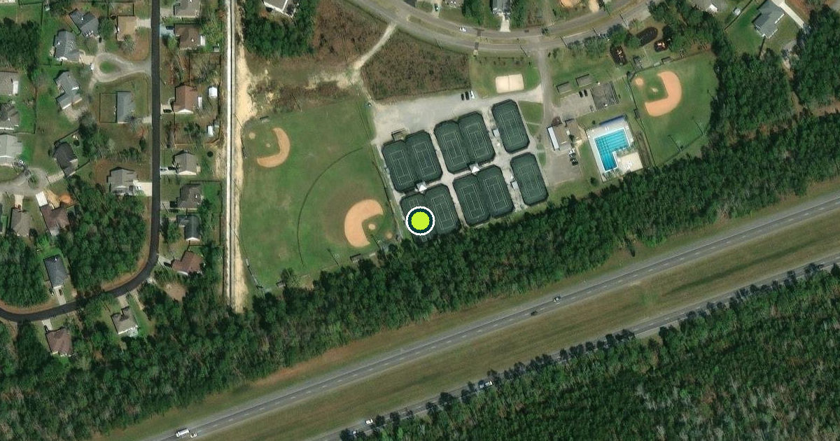 Satellite view of Diamondhead Pickleball Courts