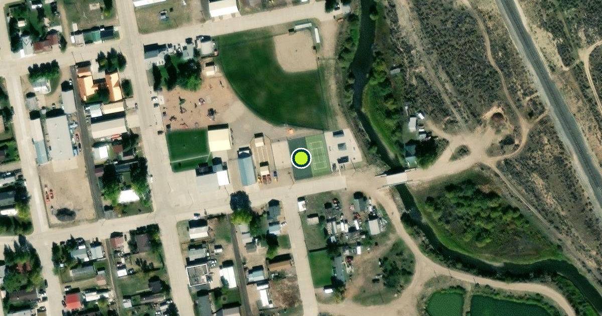 Satellite view of Diamondville Pickleball Courts