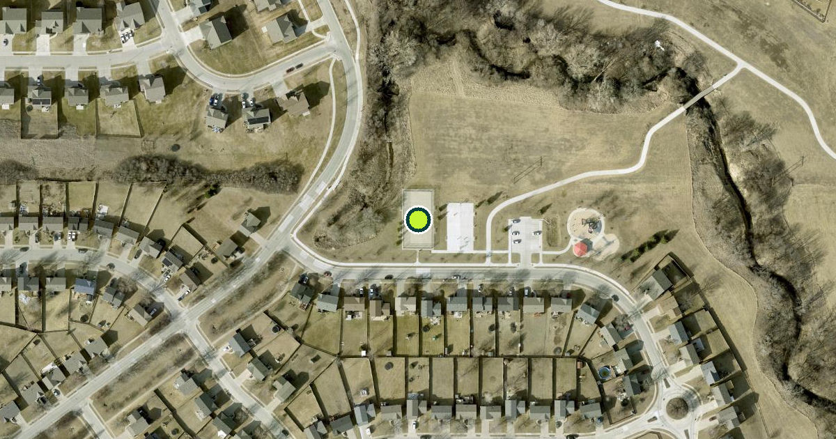 Satellite view of Douglas County Pickleball Courts
