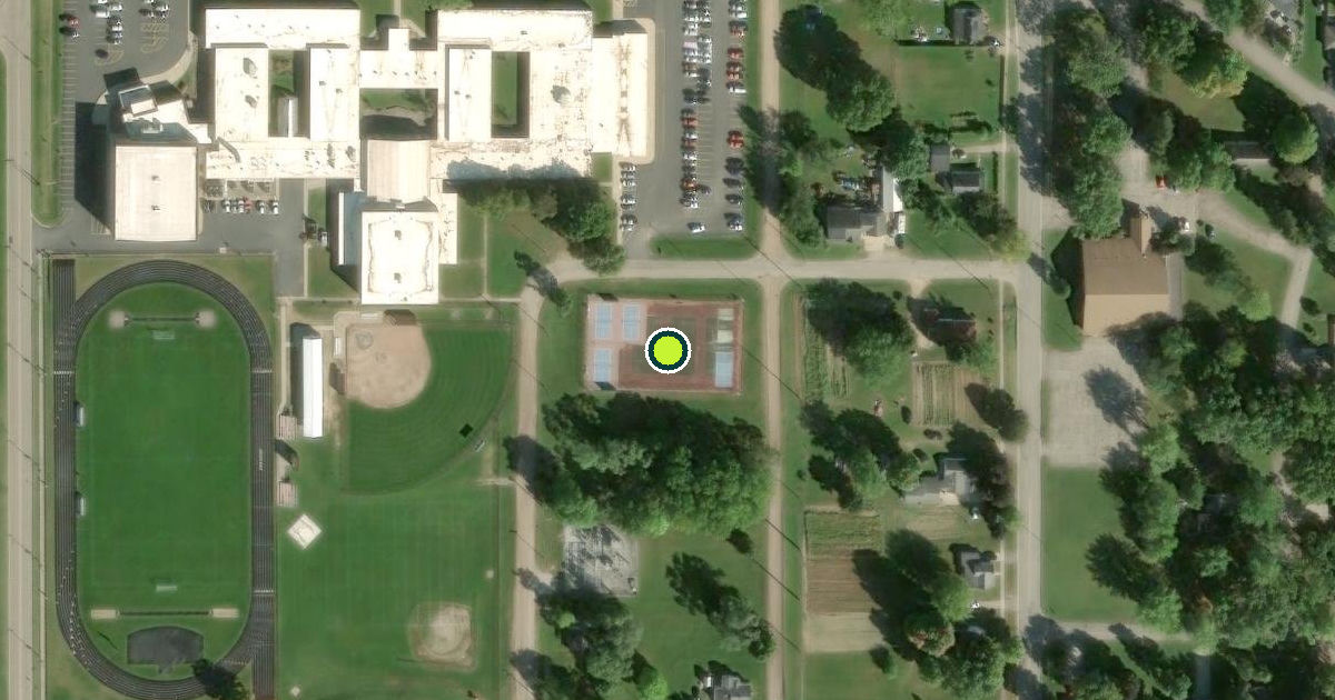 Satellite view of Dowagiac Pickleball Courts