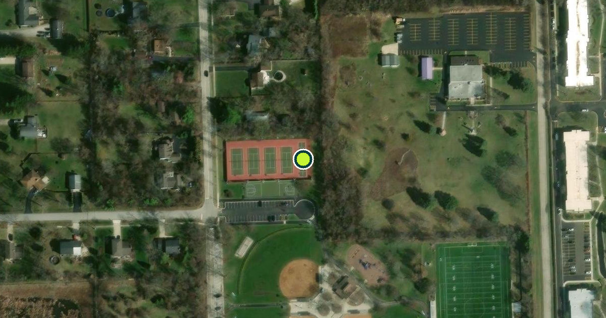 Satellite view of Downers Grove Pickleball Courts