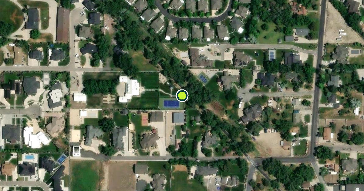 Satellite view of Draper Pickleball Courts