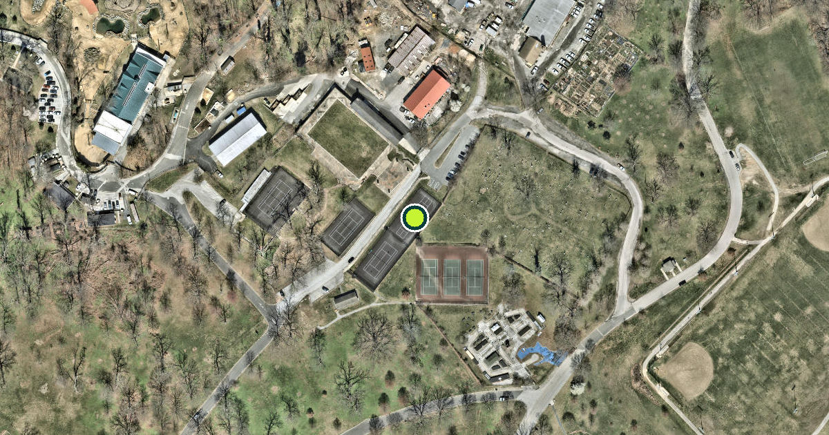 Satellite view of Druid Hill Park Pickleball Courts