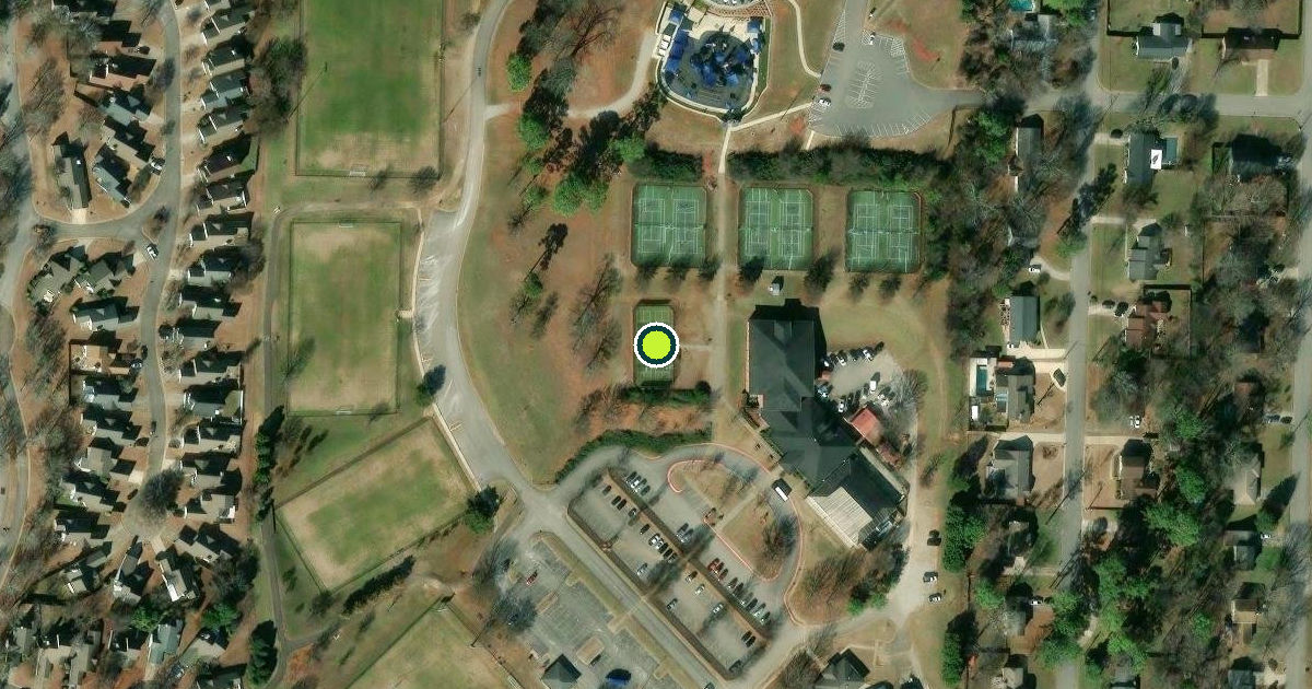 Satellite view of Dublin Park Pickleball Courts