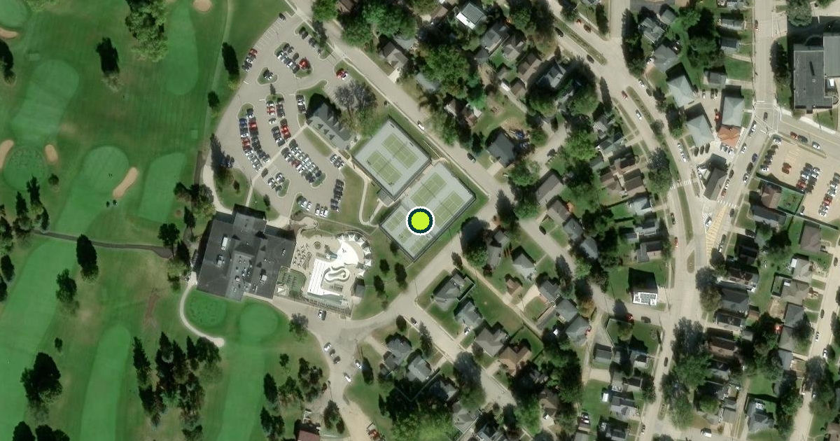 Satellite view of Dubuque Pickleball Courts