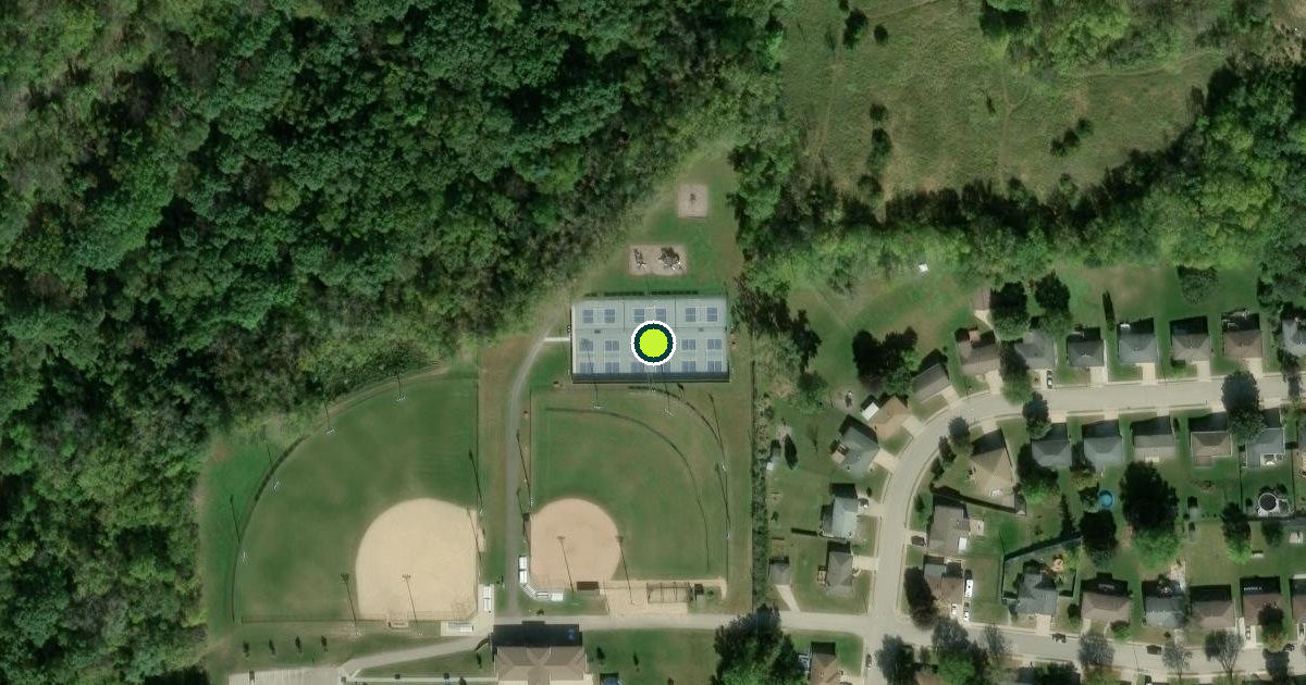 Satellite view of Dubuque Pickleball Courts