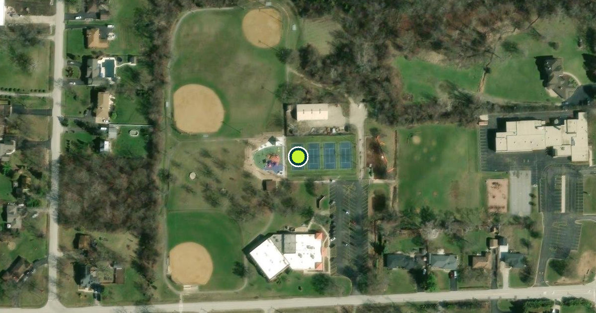 Satellite view of DuPage County Pickleball Courts