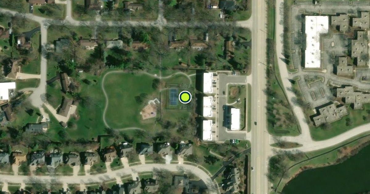 Satellite view of DuPage County Pickleball Courts