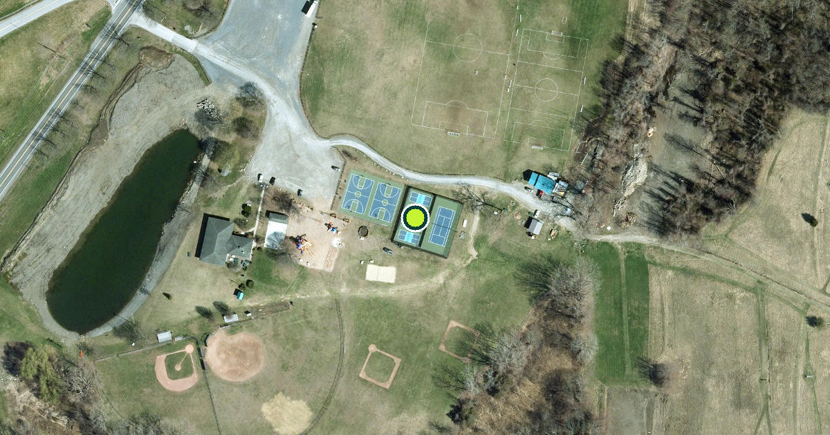 Satellite view of Dutchess County Pickleball Courts
