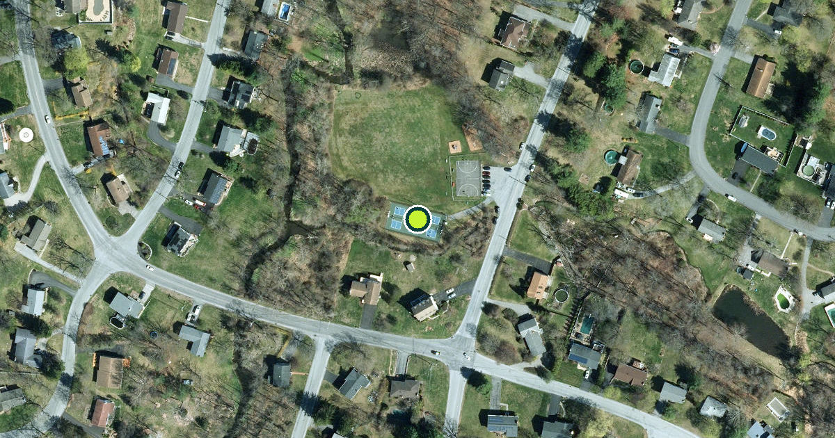 Satellite view of Dutchess County Pickleball Courts