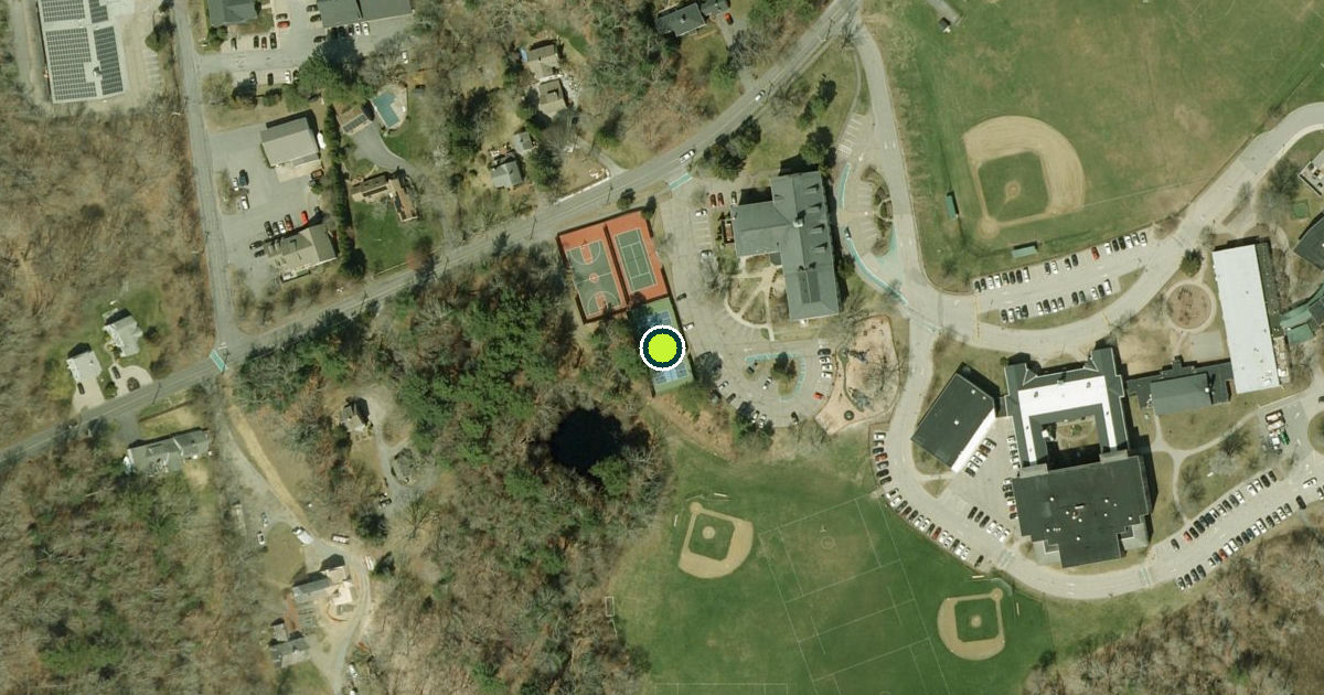 Satellite view of Duxbury Pickleball Courts