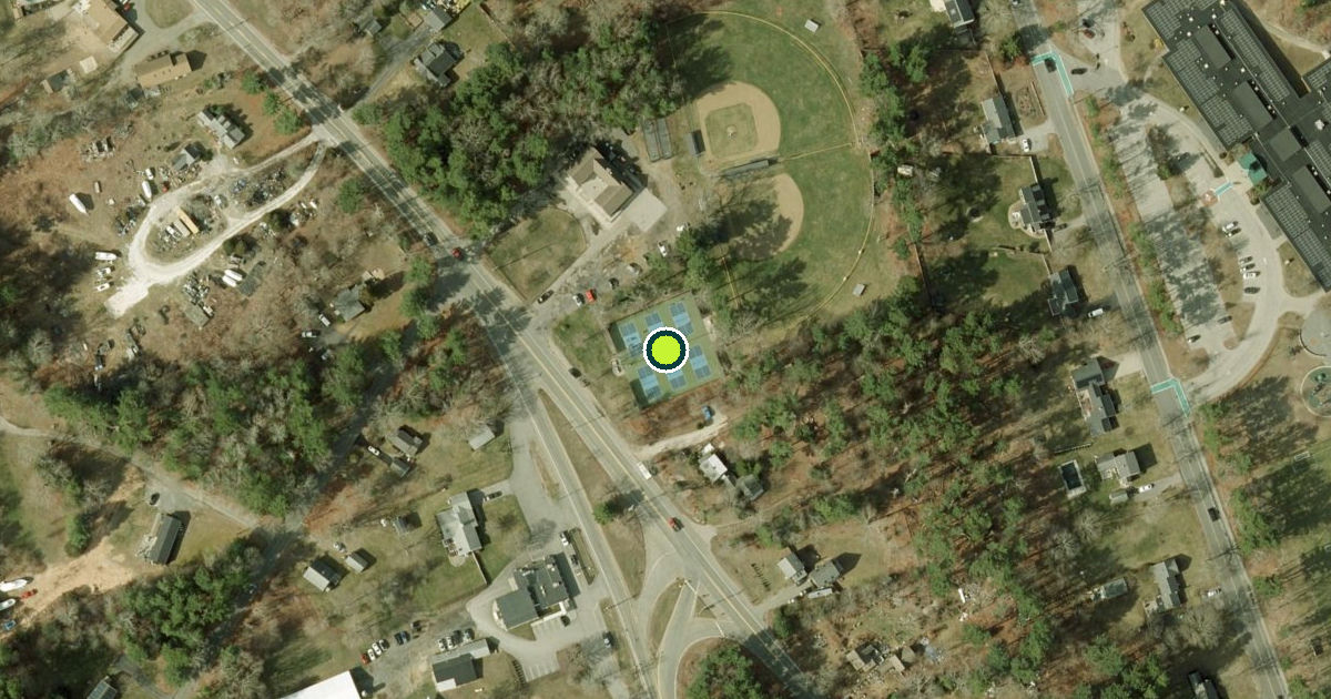 Satellite view of Duxbury Pickleball Courts