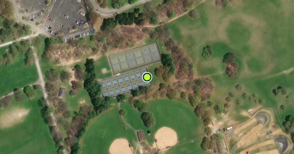 Satellite view of E.P. "Tom" Sawyer State Park Pickleball Courts