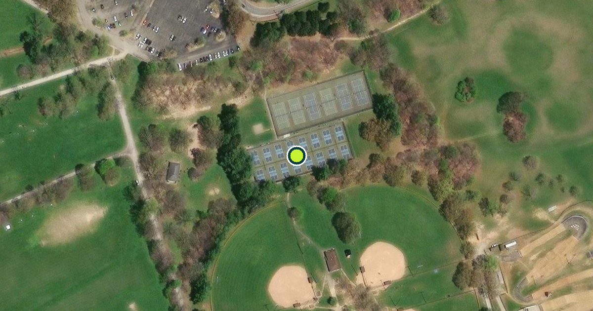 Satellite view of E.P. "Tom" Sawyer State Park Pickleball Courts