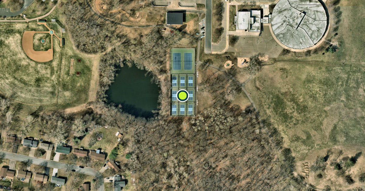 Satellite view of Eagan Pickleball Courts