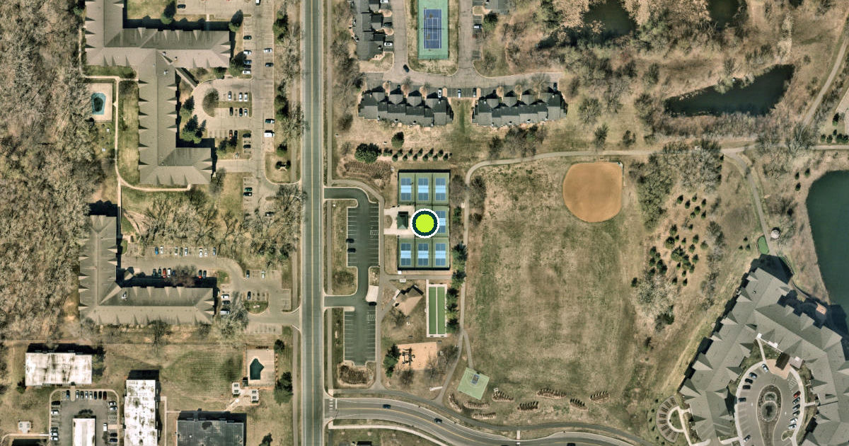 Satellite view of Eagan Pickleball Courts