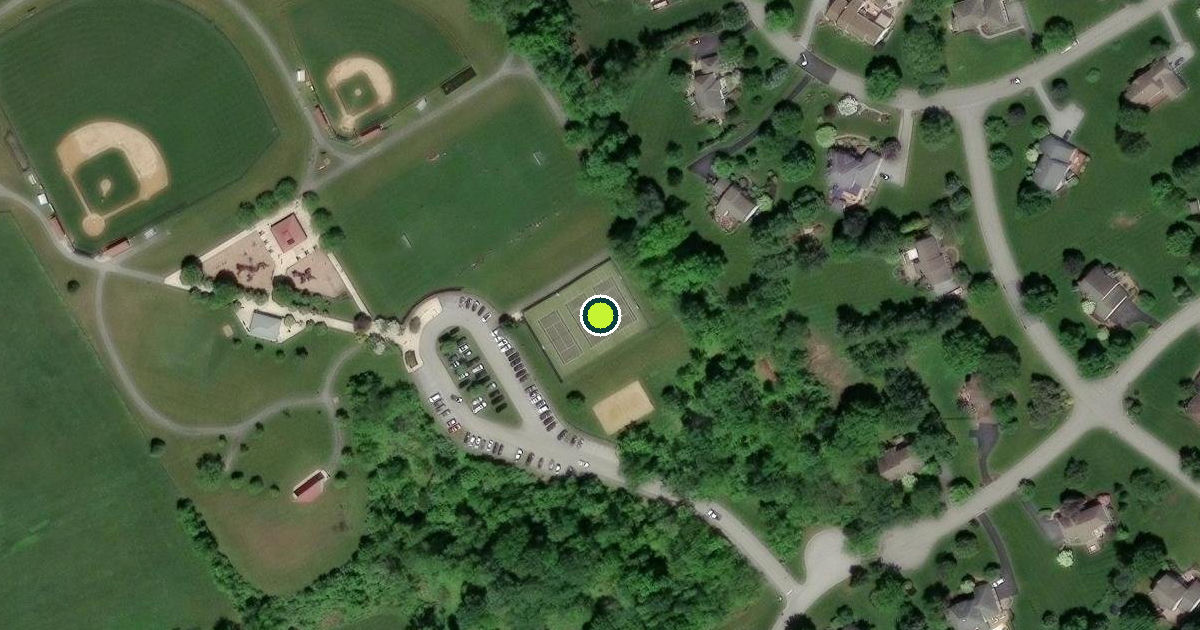Satellite view of East Bradford Park Pickleball Courts