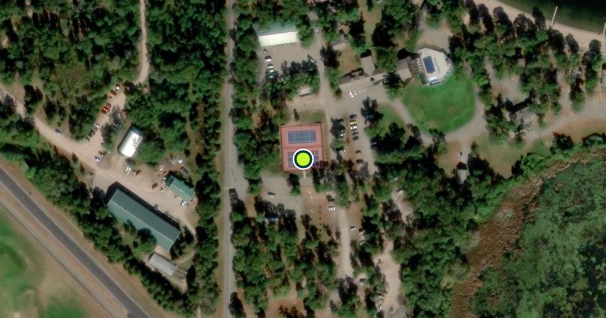 Satellite view of East Gull Lake Pickleball Courts