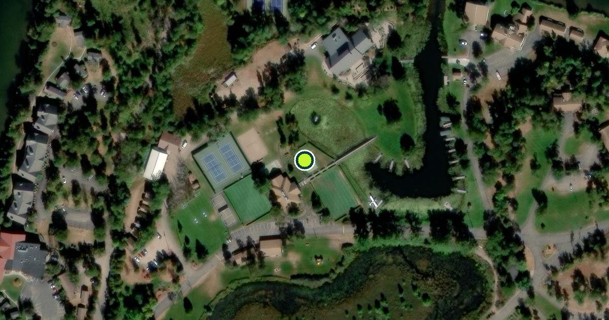 Satellite view of East Gull Lake Pickleball Courts