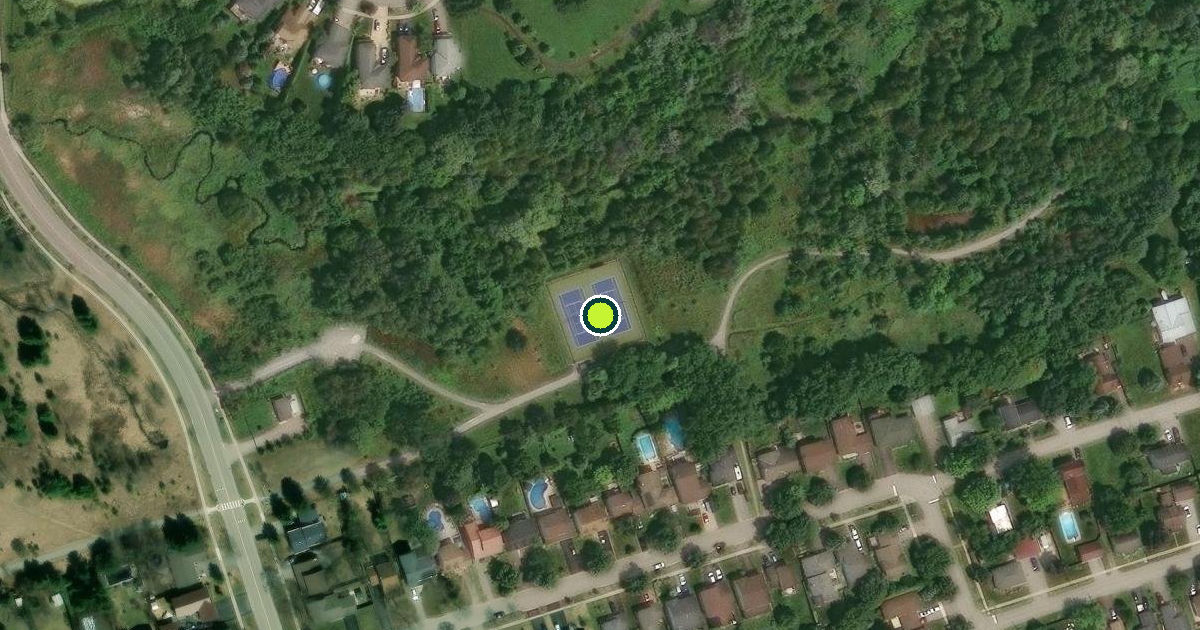 Satellite view of East Gwillimbury Pickleball Courts