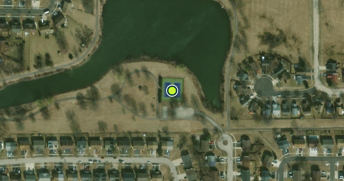 Satellite view of East Harbor Park Pickleball Courts