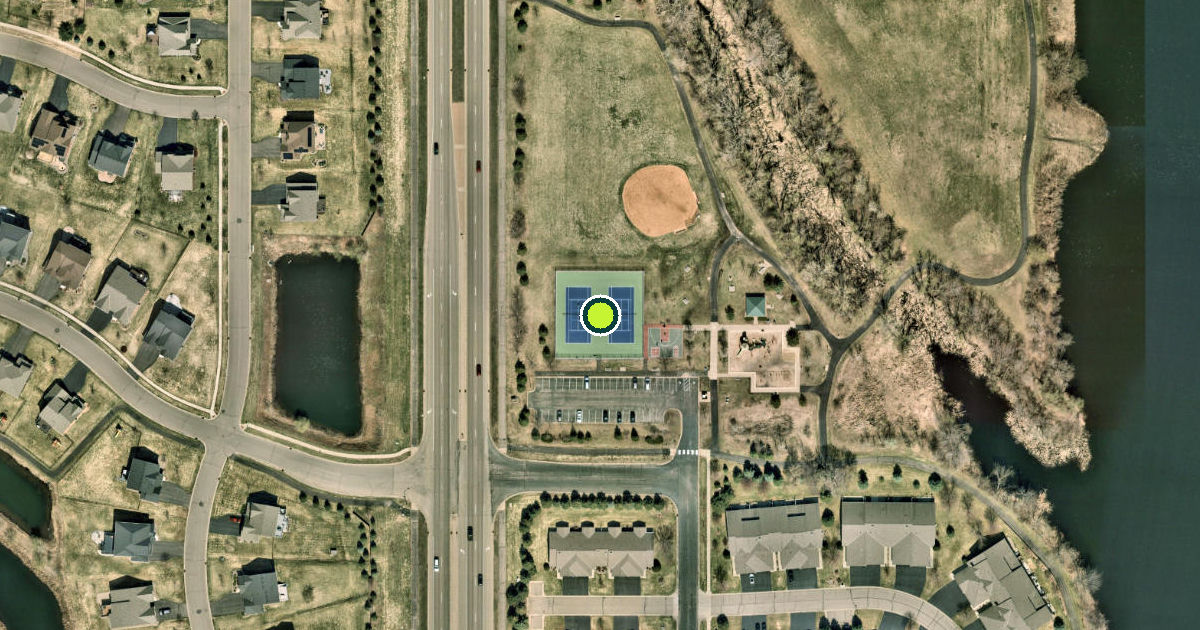 Satellite view of East Lake Community Park Pickleball Courts