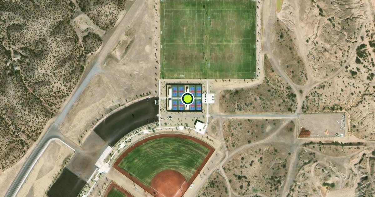 Satellite view of East Mesa pickleball courts