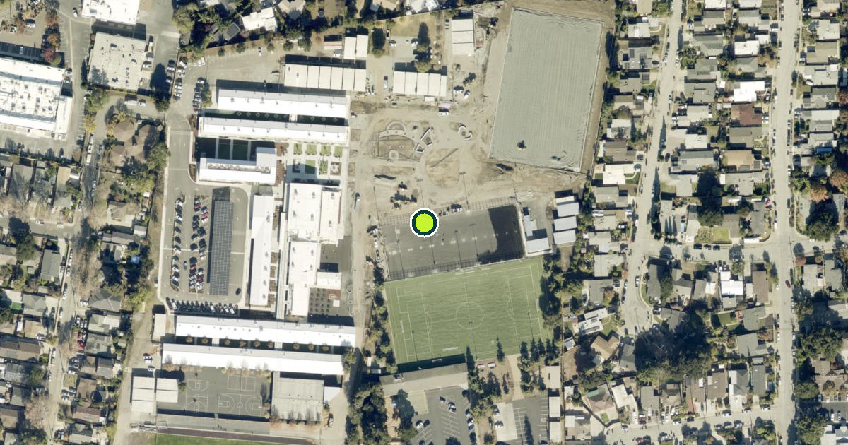 Satellite view of East Palo Alto Pickleball Courts