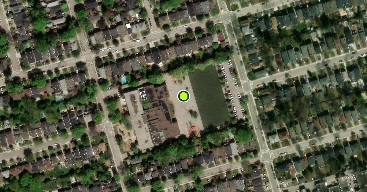 Satellite view of East York Pickleball Courts