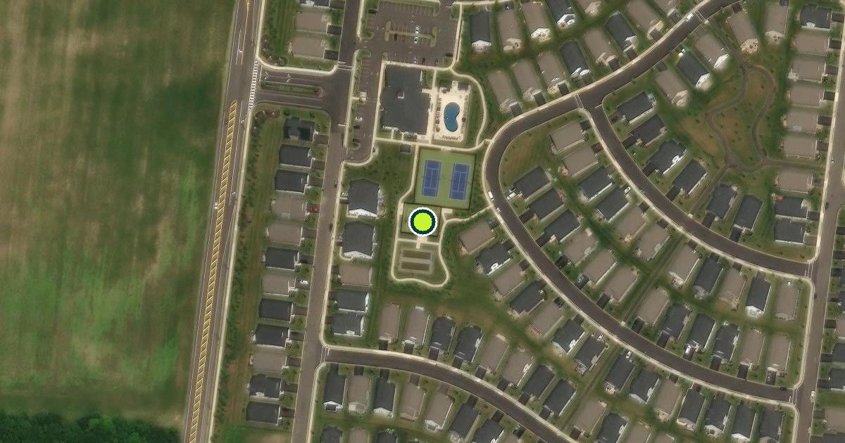 Satellite view of Eastampton Township Pickleball Courts