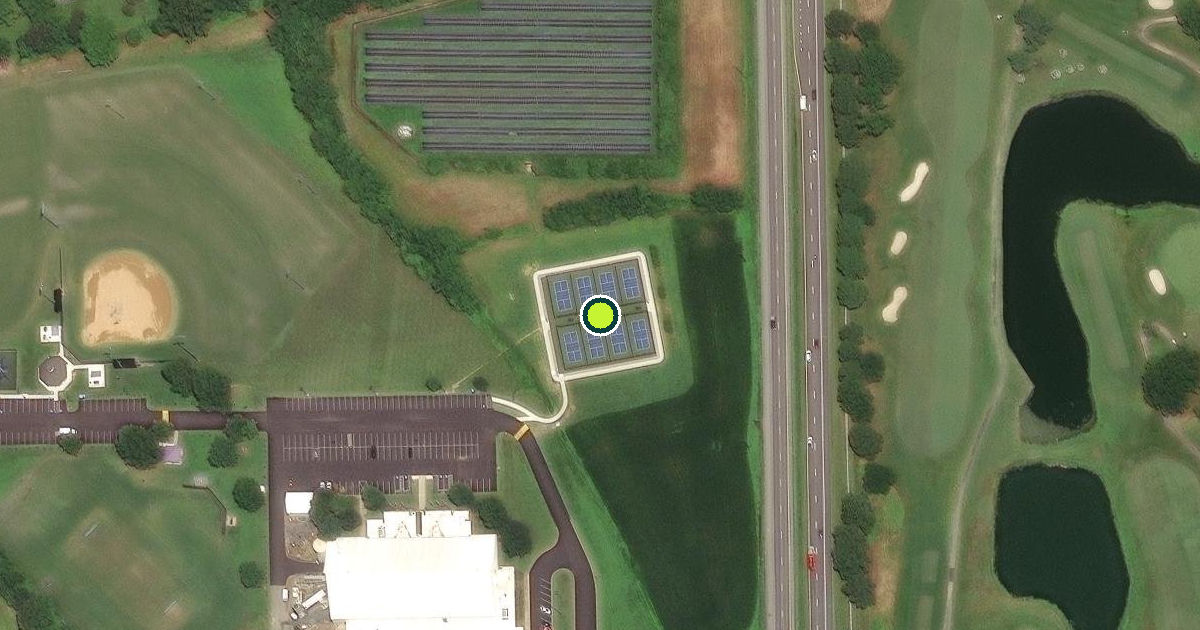 Satellite view of Easton Pickleball Courts