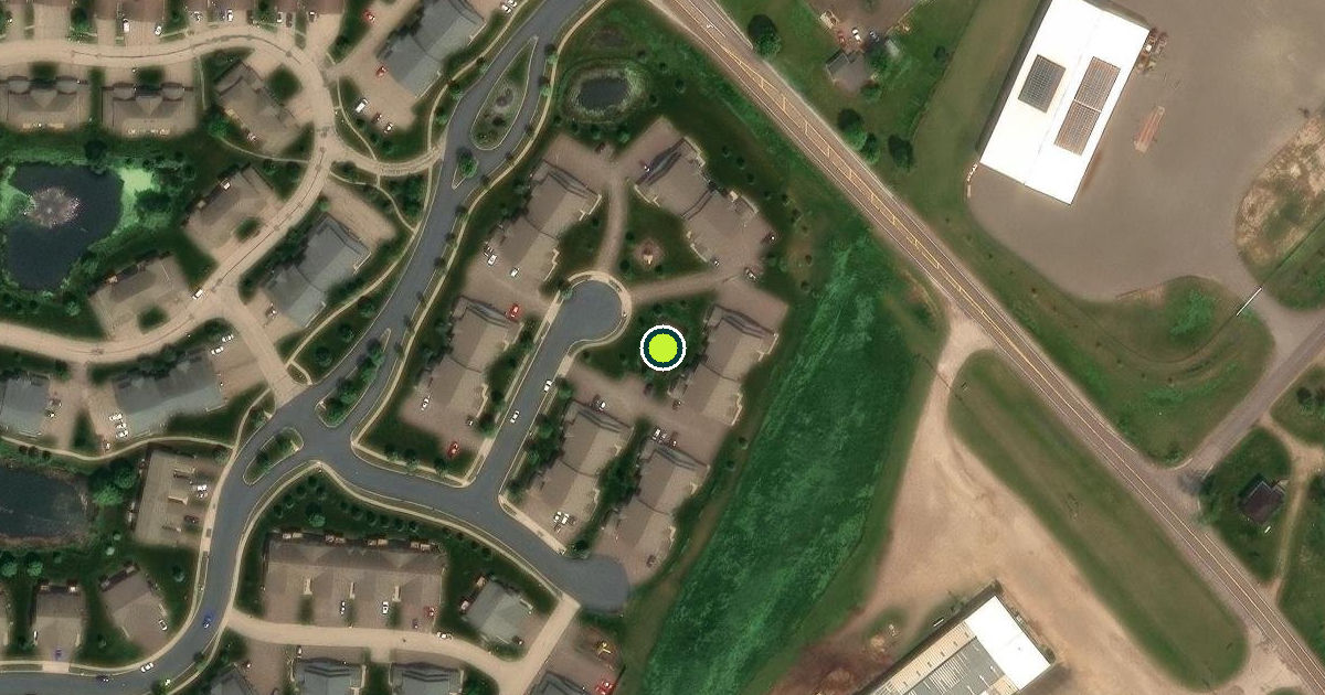 Satellite view of Eau Claire Pickleball Courts