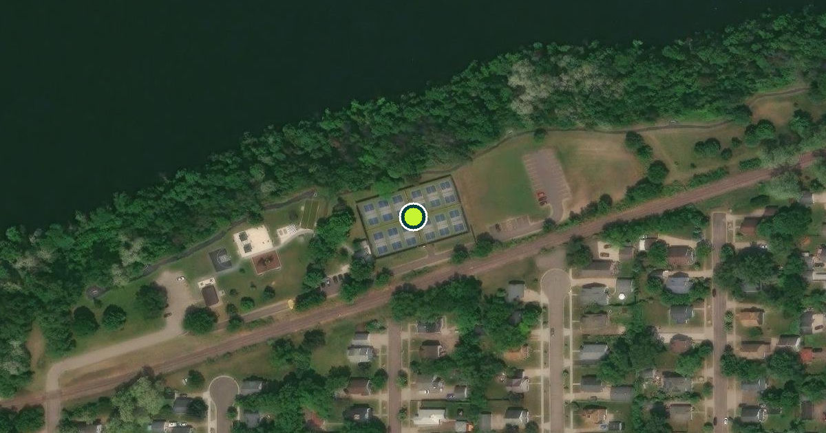 Satellite view of Eau Claire Pickleball Courts