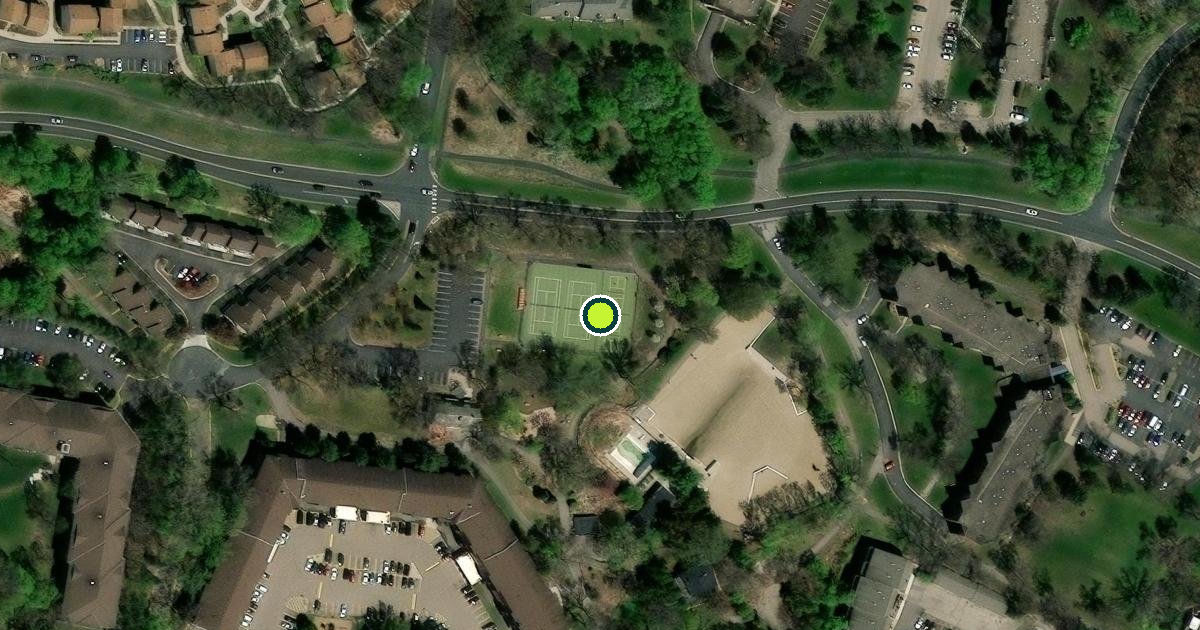 Satellite view of Eden Prairie Pickleball Courts