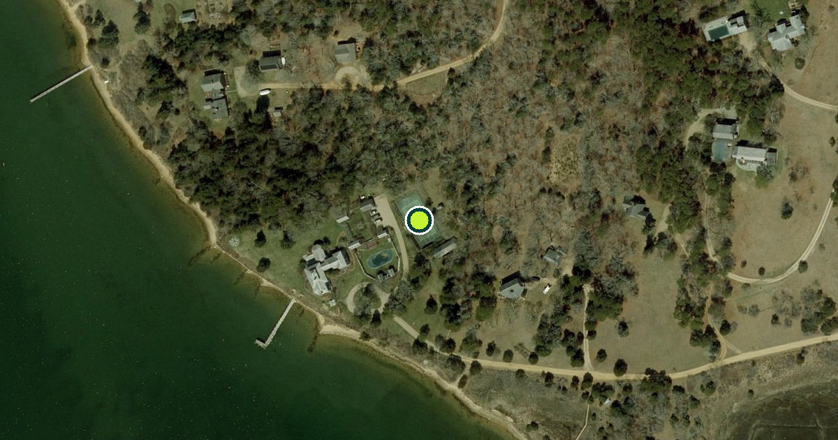 Satellite view of Edgartown Pickleball Courts