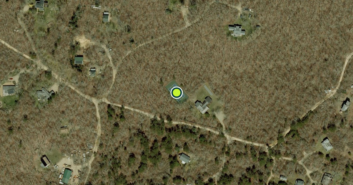 Satellite view of Edgartown Pickleball Courts