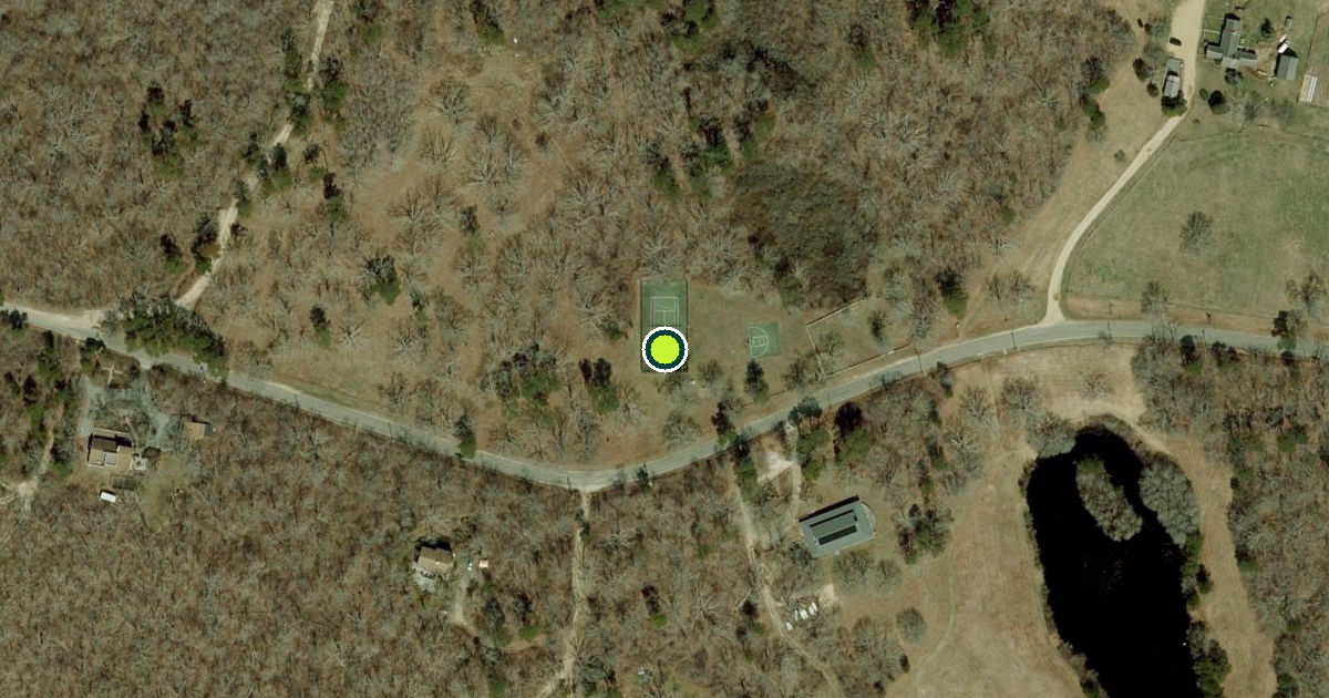 Satellite view of Edgartown Pickleball Courts