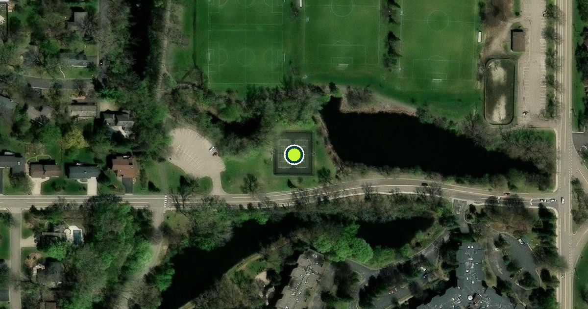 Satellite view of Edina Pickleball Courts